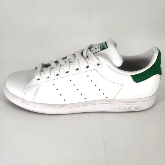 Adidas Stan Smith White Leather Green Heel Tab Sneakers Women’s Size 7 - Picture 8 of 13